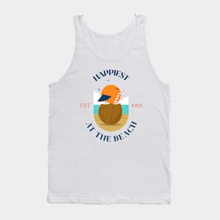 Happiest at the beach Tank Top